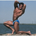 1985 windy day at  beach