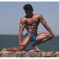 1985 windy day at  beach