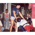 spotting Platz in 1986 (on some reps he wanted the spotter to apply additional  resistance)