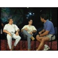 1998 - Interviewing the Alexis Bros from Cirque du Soleil on the Mystere stage for Naturaly Fit TV